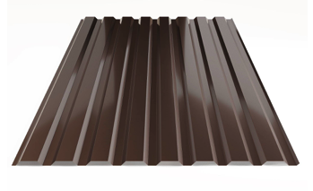 профнастил окрашенный шоколадно-коричневый ral 8017 с20 0.45x1100 мм