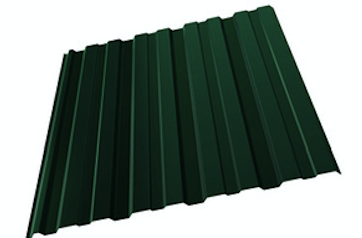 профнастил окрашенный зеленый мох ral 6005 с10 0.4x1100 мм