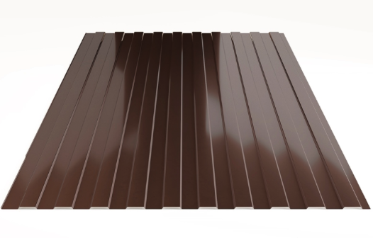 профнастил окрашенный шоколадно-коричневый с8 0.5x1150 мм ral 8017