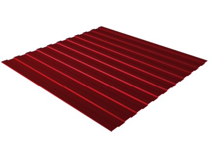 профнастил окрашенный рубин красный с8 0.5x1150 мм ral 3003
