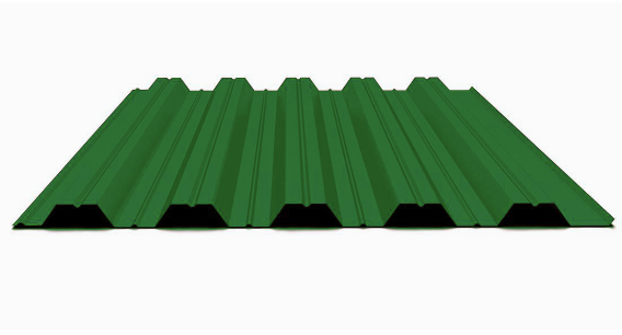 профнастил окрашенный чисто-зеленый нс35 0.7x1000 мм