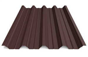профнастил окрашенный шоколадно-коричневый н60 0.8x845 мм ral 8017