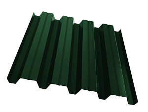 профнастил окрашенный зеленый мох ral 6005 н60 0.8x845 мм