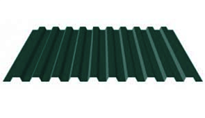 профнастил окрашенный зеленый мох ral 6005 с21 0.4x1000x2000 мм