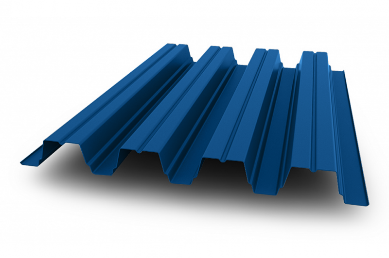 профнастил окрашенный синий н75 0.45x750 мм